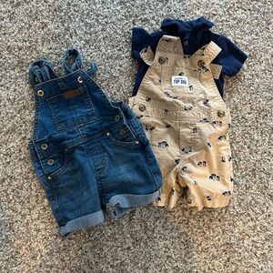 Two sets of overalls 3 month